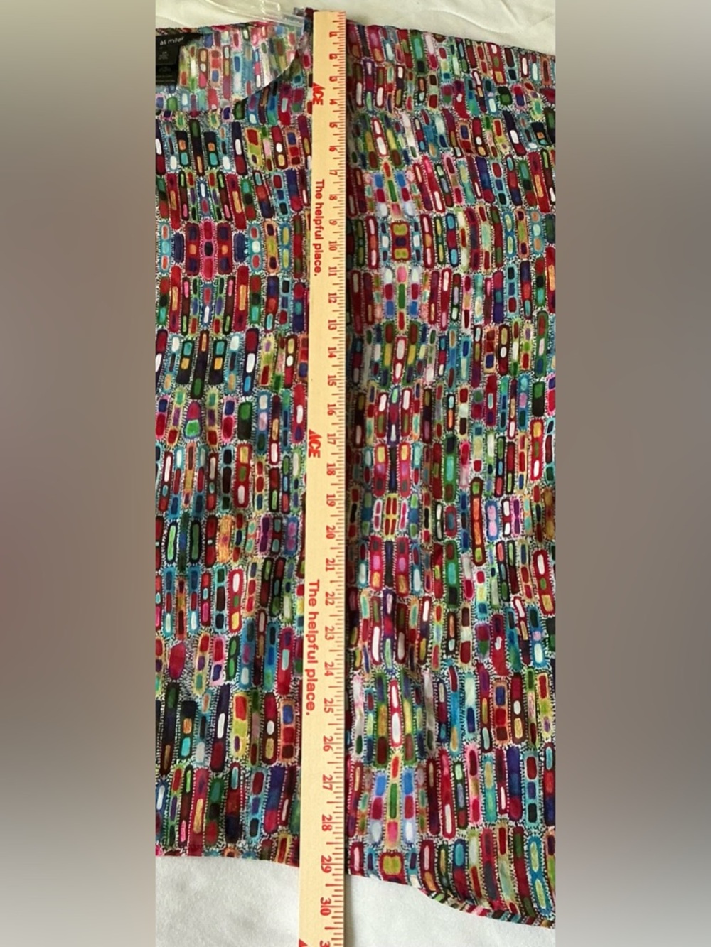 Ali Miles Geometric Flowy Sheer Top With Attached Pink Cami Tank Womens Size 2X - Picture 4 of 10